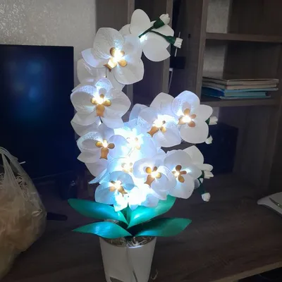 💜 Светильник Орхидея из фоамирана 1 мм и изолона 2 мм. 💜 в 2023 г |  Орхидея, Светильники