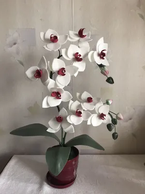 Красивая орхидея от нашей ученицы по видео мастер-классу \"Орхидея из изолона\"  Очень понравилось цветовое сочетание … | Orquideas em eva, Orquídeas,  Flores gigantes