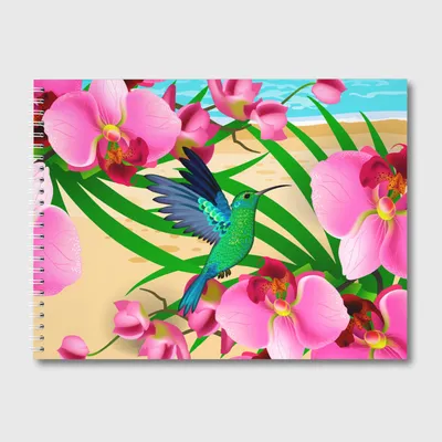 Картина на холсте \"Орхидея и колибри\"