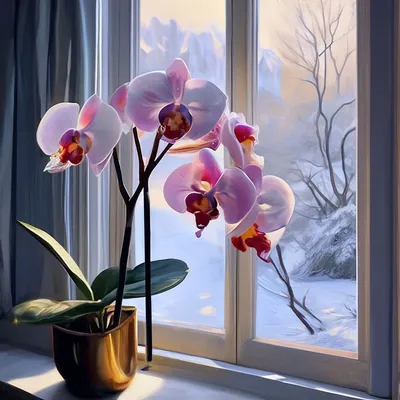 Орхидея | Орхидея, Природа, Окно