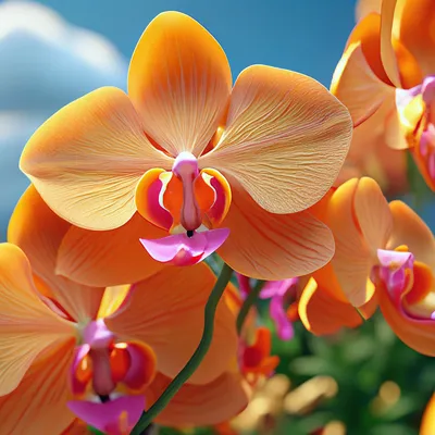 Орхидея розово-оранжевая (id 96028963)
