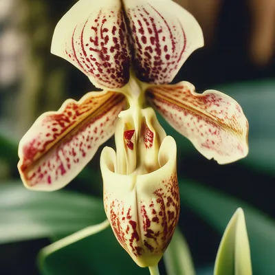 Орхидея Венерин башмачок.» — создано в Шедевруме
