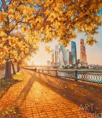 Осень в парке» картина Бойко Дмитрия маслом на холсте — купить на ArtNow.ru