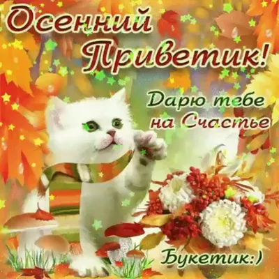 Привет осенний посылаю и дня прекрасного желаю | Осенние картинки, Осень,  Картинки