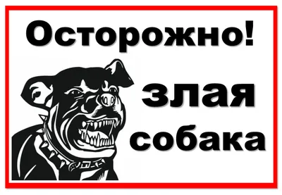 Табличка, осторожно злая собака - распечатать - Tozpat.ru | Знаки для  комнат, Собаки, Злая