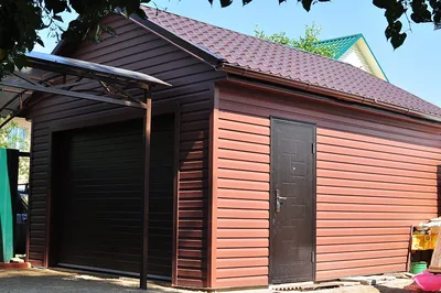 Отделка стен гаража - материалы и технологии - Шведский металлический гараж  на даче – за неделю!