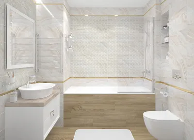 Дизайн интерьера: ванная комната в сочетании бетона и дерева