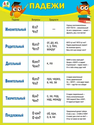 Падежи склонение плакат на стену по русскому языку для школы ТМ Мир  поздравлений 14935636 купить за 181 ₽ в интернет-магазине Wildberries