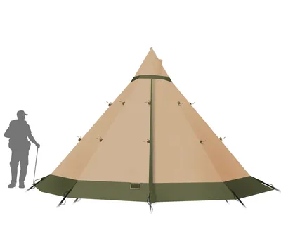 Купить Палатка большая двухкомнатная с тентом для кемпинга и туризма BiCamp  на 5-8 человек по самой низкой цене в Бишкеке