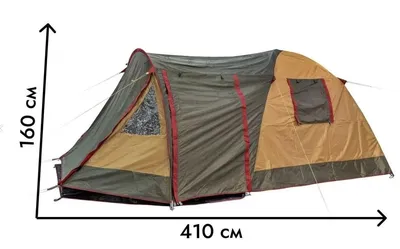 Палатка 4-местная Outventure Trenton 4 бежевый цвет — купить за 14499 руб.,  отзывы в интернет-магазине Спортмастер
