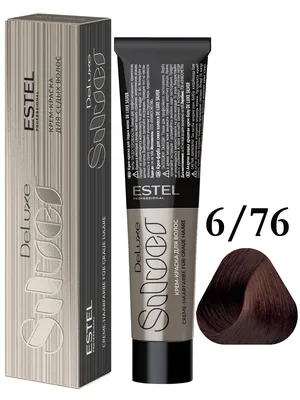 ESTEL PROFESSIONAL Краска для волос DE LUXE SILVER 6/76 темно-русый  коричнево-фиолетовый, 60 мл - купить с доставкой по выгодным ценам в  интернет-магазине OZON (171070400)