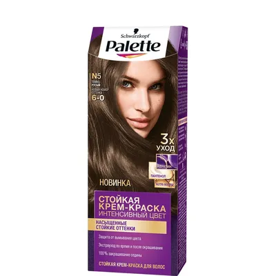 Краска для волос Palette, оттенок: N5 (6-0) темно-русый - купить в  интернет-магазине Novex