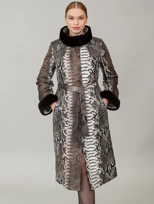 Купить Удлинённое кожаное пальто на тинсулейте в интернет магазине |  Артикул: AL-19225-2-110-P