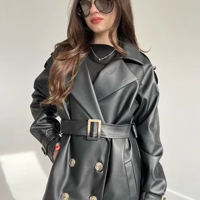 кожаное пальто | Vogue Russia
