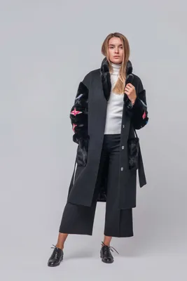 Комбинированное пальто с элементами норки – купить в Смоленске | Цены в  «Медведице»