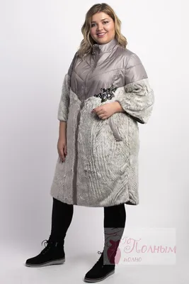 Купить Пальто Комбинированное, средней длины от Lesel (Лесель) дизайнер  одежды