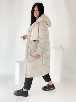 Женское Демисезонное Пальто Комбинированное Стеганое Серое — Купить на  BIGL.UA ᐉ Удобная Доставка (1629847193)