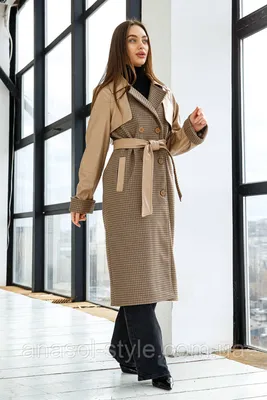 Пальто комбинированное мехом норки арт. 2192, цена 7 500 грн - FURHOUSE