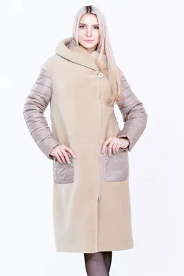 Пальто комбинированное с натуральным ворсом OrSy 137167033 купить за 19 718  ₽ в интернет-магазине Wildberries