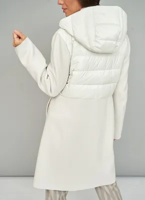 Комбинированное демисезонное пальто (№ 24222) ♡ Gepur - women clothes store