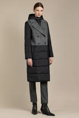 Комбинированное с мехом можное женское пальто на прохладную погоду. -  Интернет магазин женской одежды LaTaDa