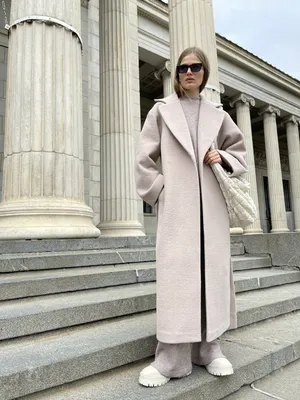 Женское Прямое пальто с лацканами, серое повседневное двубортное длинное  пальто на осень и зиму, плотная уличная одежда, 2023 | AliExpress