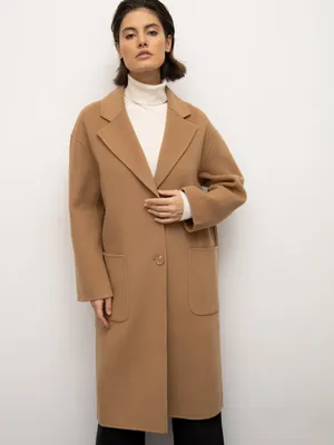 Двубортное прямое пальто | Одежда Delcorso