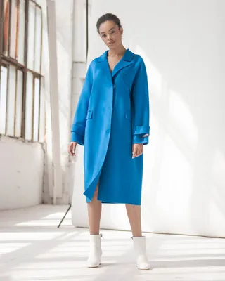 Купить Пальто прямое из итальянской шерсти в дизайнерском магазине Edge  Design с доставкой.