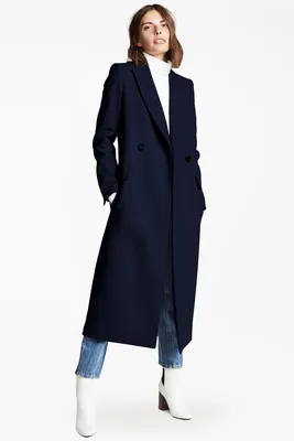 Длинное прямое пальто женское в классическом стиле | Lapelle.by