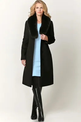 Каталог пальто с мехом чернобурой лисы дешево | Артикул: N-5400-100-R-CH