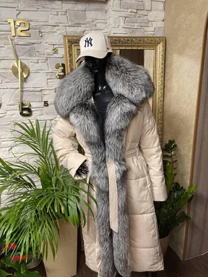 Зимнее стёганое пальто с мехом Тедди Беж (ID#1944223080), цена: 3690 ₴,  купить на Prom.ua
