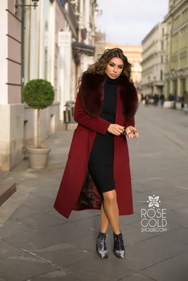 Пальто с мехом песца ГР ПД-20 купить в интернет-магазине г. Москва –  GRAFINIA