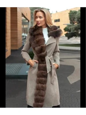 Пальто с чернобуркой купить с доставкой в Москве | CITY FURS