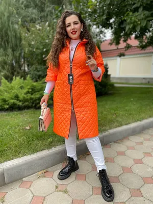 Женская Куртка-пальто Оранжевого Цвета с Коротким Рукавом, 10 Цветов —  Купить на BIGL.UA ᐉ Удобная Доставка (1747969891)