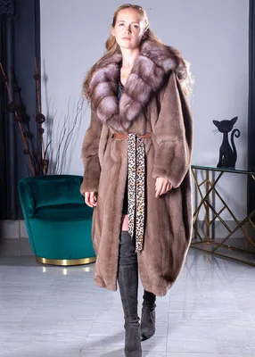 Меховое пальто из норки и капюшоном из куницы Matsoco Furs NE-19753 - цена  378 000 ₽