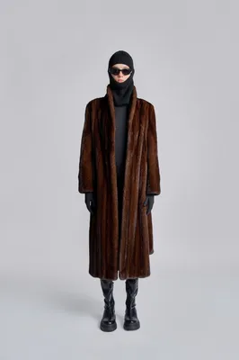 Пальто из меха норки с поясом модель: 170В/15Ш — купить меховые изделия в « Меха Екатерина»