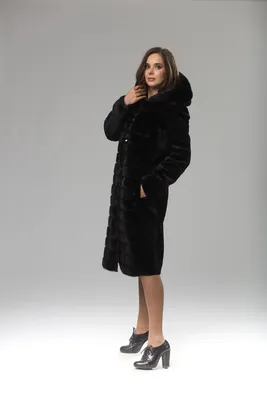 Купить Пальто - курдиган с мехом норки в интернет магазине | Артикул:  876-85-BG-N