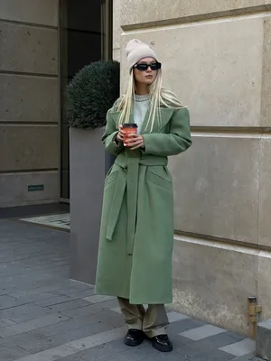 Женское Пальто на подкладке с мелким принтом елочка купить в онлайн  магазине - Unimarket