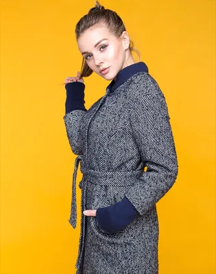 Купить Пальто оверсайз макси в черную елочку большой размер: пальто, цвет  серый, материал пальтовая ткань, стиль повседневный, купить в  интернет-магазине VOVK.