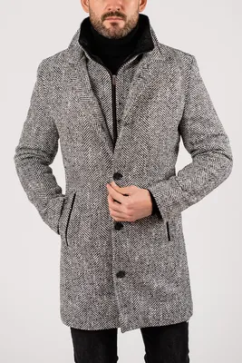 Женское короткое пальто в елочку - кремовый цвет, L (есть размеры) HOME  (ID#2050051291), цена: 1920.30 ₴, купить на Prom.ua