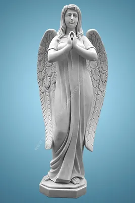 Купить Ангел с розами вертикальный памятник П67 с доставкой ○ SAMPO GRANIT
