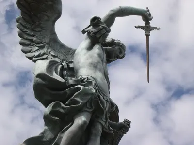 Скульптура ангела с крестом на мосту в Италии АК№14 Заказать в Киеве