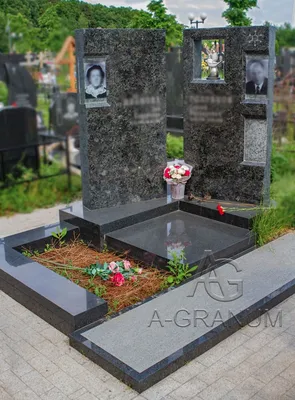 Двойной памятник в виде сердца с цветами №24-019, фото, цена Договорная