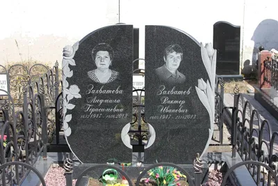 Памятник на двоих из гранита Мансуровский - Мегамрамор