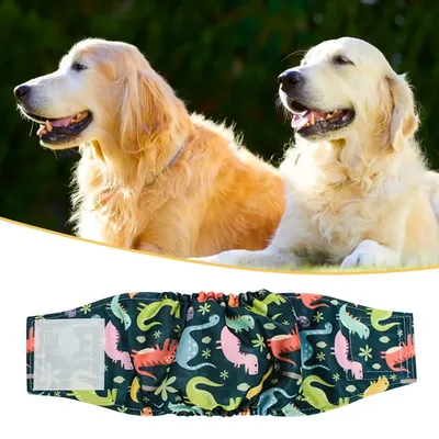 Купить Многоразовые моющиеся подгузники для собак пород физиологических  штанов для женщин, больших собак, S-XL | Joom