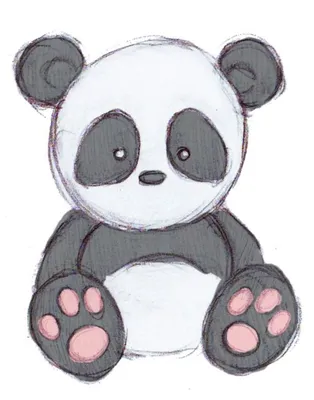 Panda💗 Рисунок панды, Рисунки панды, Панда, panda desenho kawaii