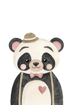 Painted Cute Cheerful Panda Bamboo Vector: стоковая векторная графика (без  лицензионных платежей), 1311342650 | Shutterstock | Иллюстрации с пандой, Рисунки  панды, Рисунки животных