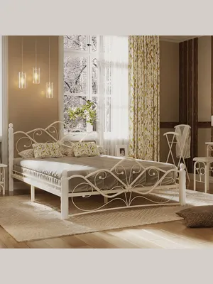 Кровать Венера 1 160*200 Металл Белый Белый Mebwill 100212 - купить в  Москве, цены на Мегамаркет
