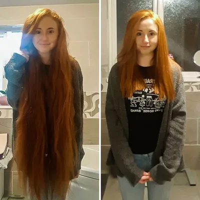 До и после. На фото показали людей, которые отдали свои волосы больным раком