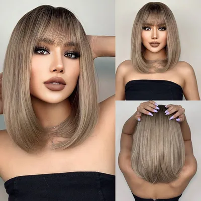 Парик на сетке омбре Arika 4-12-apric Lace Front Wig ❤️ из термостойкого  волокна купить в Киеве и Украине - Shop Volos
